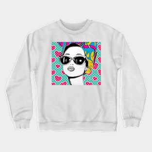 pop art kiss Crewneck Sweatshirt